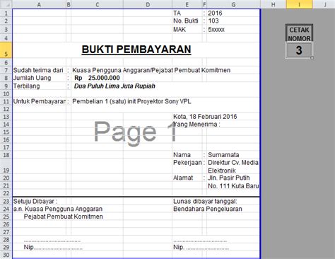 Contoh Kwitansi Pembayaran Excel Tips And Solution