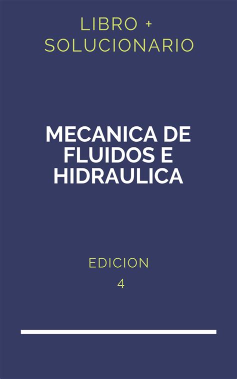 Solucionario Mecanica De Fluidos E Hidraulica Schaum Edicion Pdf