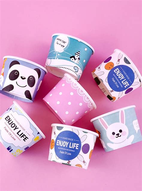 12 Oz Paper Ice Cream Cups Disposable Dessert Soup Bowls Party Supplies Paper Cup Bowls For Ice