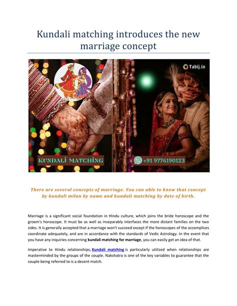 Ppt Kundali Matching Introduces The New Marriage Concept Powerpoint