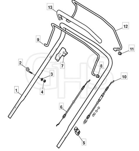 Hw Pd Mfr Mountfield Rotary Mower Upper Handle