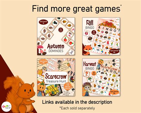 Autumn Bingo Cards, a Fall Printable Kids Activity, a September ...