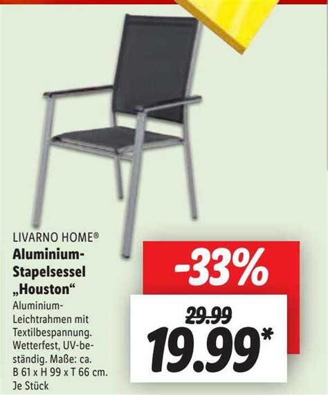 Livarno Home Aluminium Stapelsessel Houston Angebot Bei Lidl