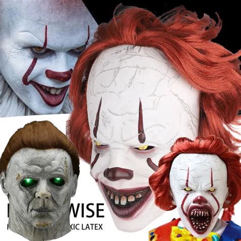 Michael Myers Pennywise Horror Full Mask Latex Mask Halloween Fancy