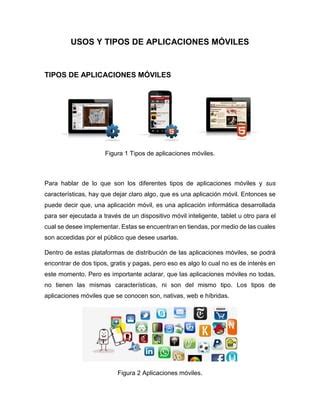 Usos Y Tipos De Aplicaciones Moviles PDF