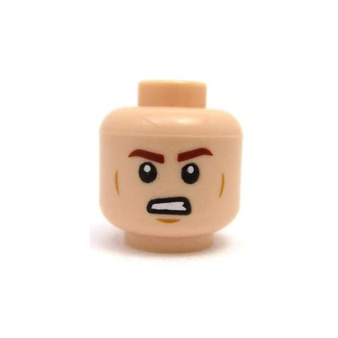 Lego Light Flesh Minifigure Head With Smile And Grimace Recessed Solid