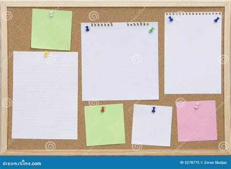 Office Cork Board With Cards In Colors Royalty Free Stock Photo - Image ...