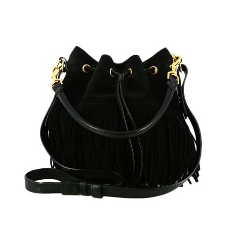 Sac Yves Saint Laurent Emmanuelle En Daim Noir