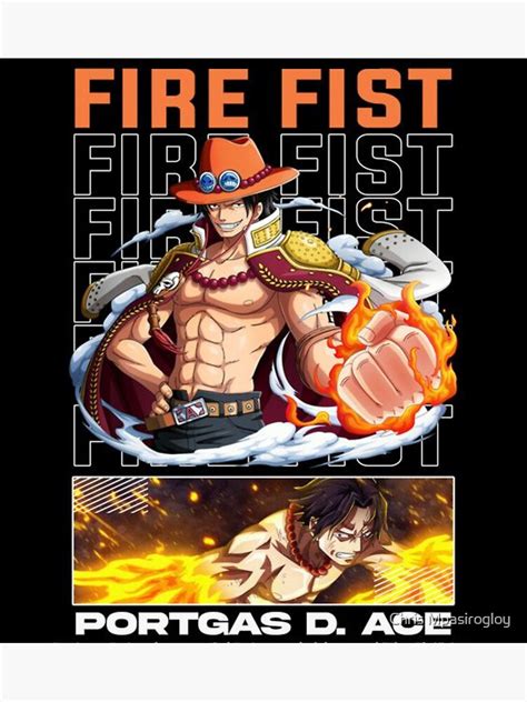 "Portgas D Ace / Fire Fist" Sticker for Sale by fitainment | Redbubble