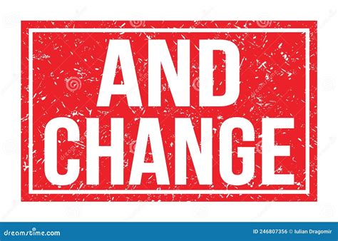 And CHANGE Words On Red Rectangle Stamp Sign Stock Illustration