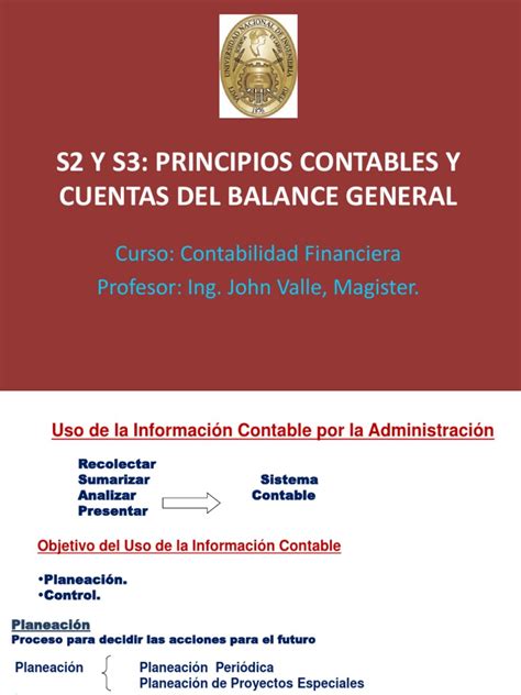 T2 Principios Contables Y Cuentas Balance General Pdf Contabilidad