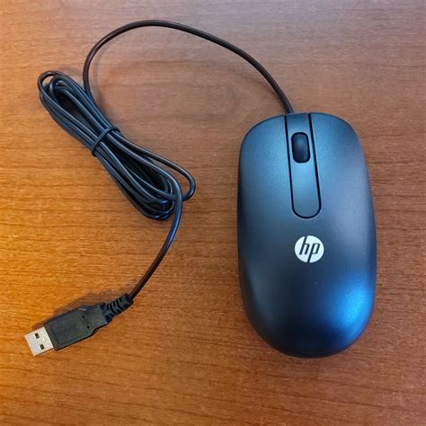 NEW HP P N 672652 001 Black Wired Optical Mouse USB 2 Button Scroll