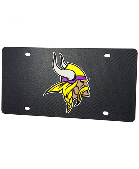 Stockdale Minnesota Vikings Carbon License Plate Macys