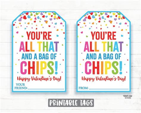 You Re All That And A Bag Of Chips Valentine Chips Etsy Singapore