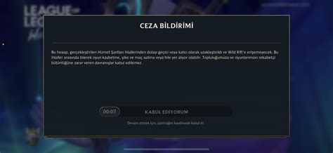 Riot Games Wild Rift Ban Ceza Bildirimi Şikayetvar