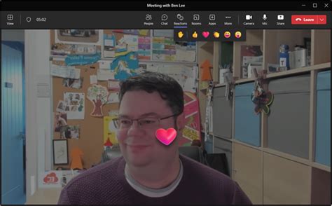 Reactions In Microsoft Teams Bibble