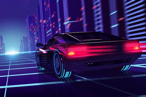 5120x2880px | free download | HD wallpaper: synthwave, artwork, digital ...