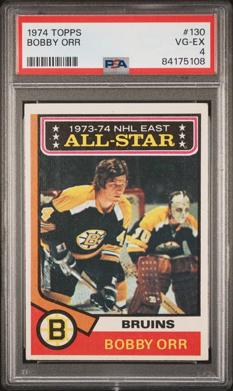 Bobby Orr Nhl Boston Bruins Topps Psa Vg Ex Nhl East All