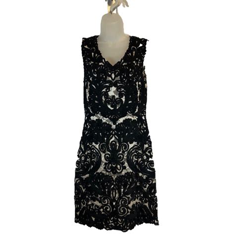 Anthropologie Dresses Nwt Yoana Baraschi Black Nude Lace