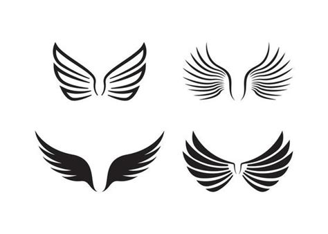 Angel Wings Outline Vector Art, Icons, and Graphics for Free Download