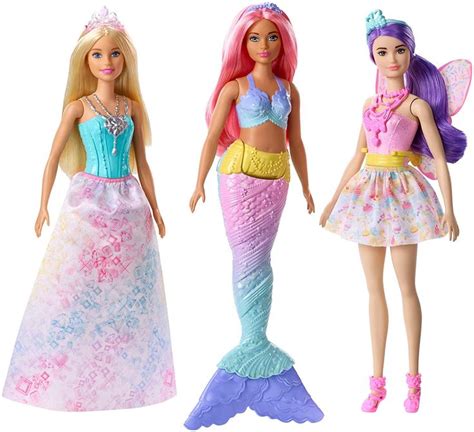 Barbie Gff55 Dreamtopia 3 Dolls Buildup Mermaid Barbie Doll Clothes