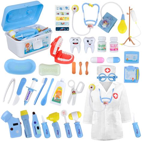 Medical Kit for Kids - 38 Pieces Doctor Pretend Play Equipment, Toy ...