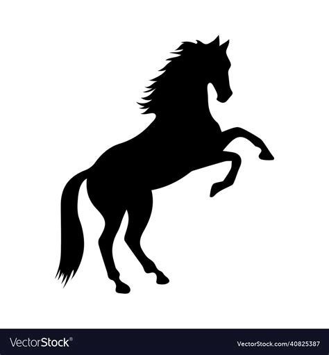 Black horse silhouette Royalty Free Vector Image