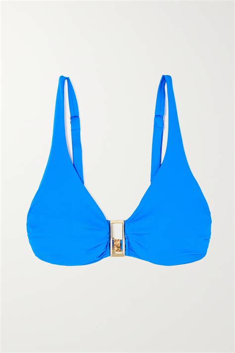 Melissa Odabash Bel Air Embellished Underwired Bikini Top In Blue