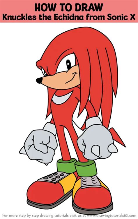 How To Draw Knuckles The Echidna From Sonic X Step By Step Nbkomputer