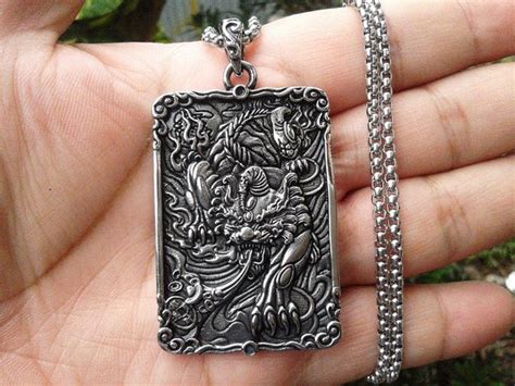 Jual Kalung Liontin Pria Titanium Stainless Steel Naga Dragon Mm