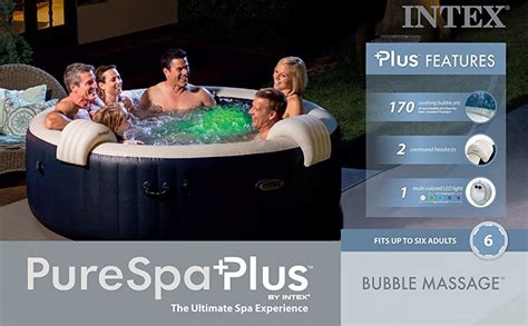 Intex Purespa Plus Person Portable Inflatable Round Hot Tub Hot Tubs Depot