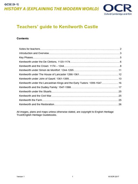 Kenilworth Castle | PDF