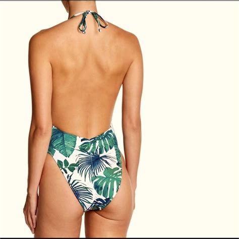 The Bikini Lab Swim Bikini Lab Green Tropical Sexy One Piece Bikini Swimsuit Poshmark