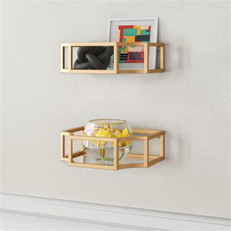 Etta Avenue Zain Piece Metal Floating Shelf Reviews Wayfair Canada