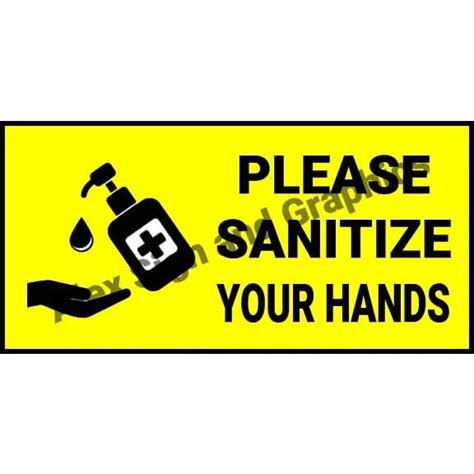 Please Sanitize Your Hands Pvc Signage 3 75 X 7 5 Inches Lazada Ph