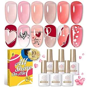 Born Pretty Jelly Gel Nail Polish Sweet Valentine S Day Nude Pink Gel