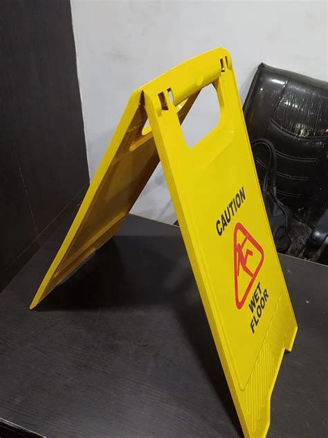 Plastic Yellow Wet Floor Caution Board For Industrial At Rs 360piece