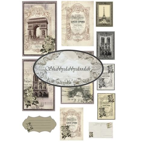 Digital Printable Vintage Paris Junk Journal Ephemera Etsy