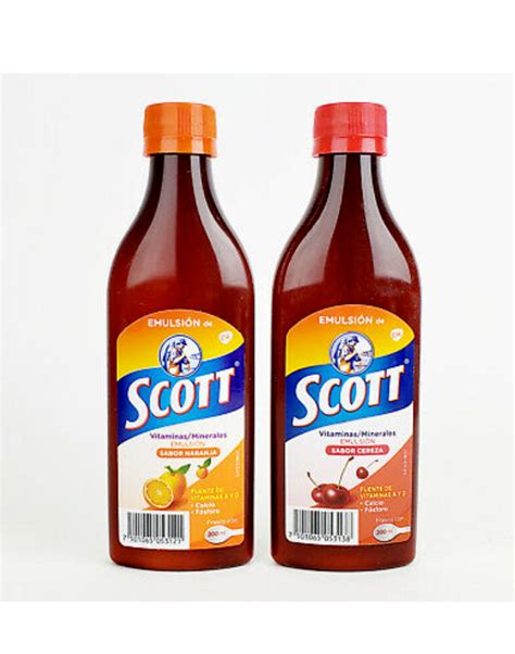 Emulsion Scott Orange And Cherry Vitamins Minerals Aceite De Higado De