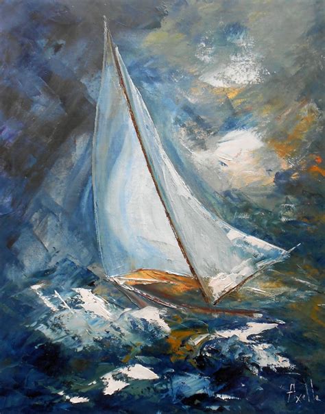 Tableau Voilier En Pleine Mer Peintures Axelle Bosler Peintures