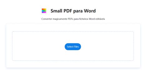 Use O Small Pdf Para Word Conversor Da Maneira Mais Simples