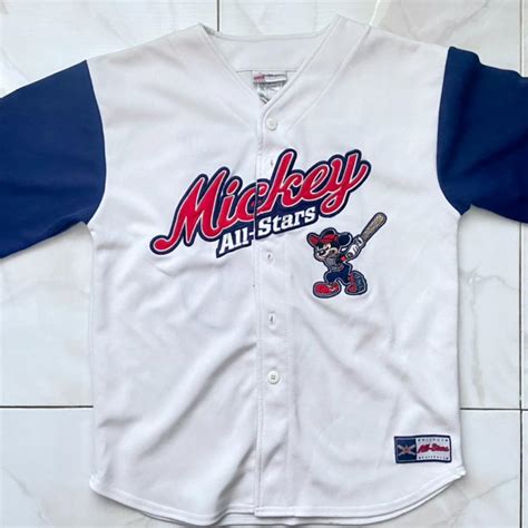 Walt Disney World Mickey All-Stars baseball jersey... - Depop