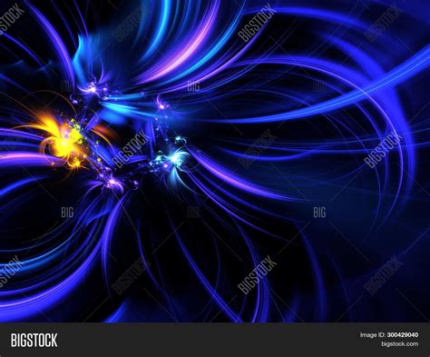 Blue Abstract Fractal Image And Photo Free Trial Bigstock