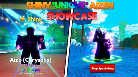 Shiny Unqiue Aizen Chrysalis Showcase Anime Adventures Youtube