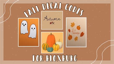 Fall Decals With Codes For Bloxburg Roblox Bloxburg Youtube