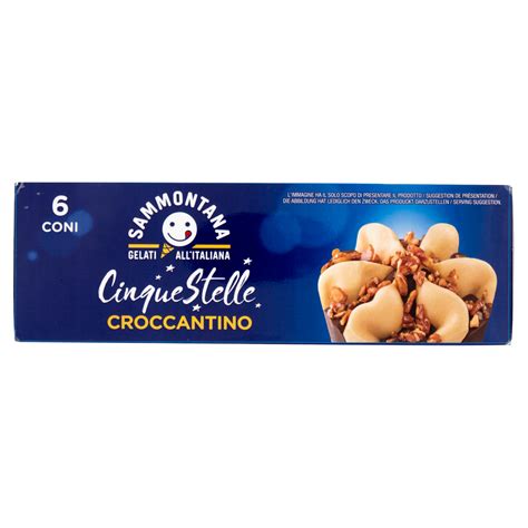 Coni Cinque Stelle 6 Pezzi Croccantino 450g Sammontana DAmbros