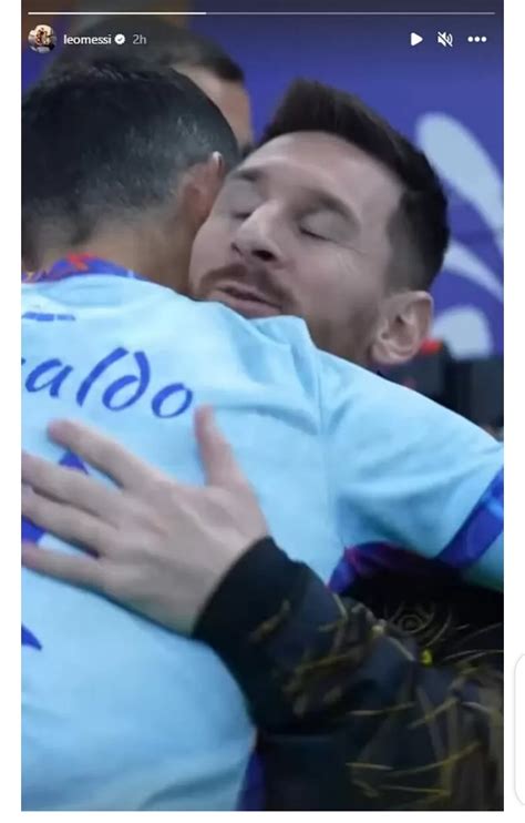 Lionel Messi shares snaps of himself exchanging hugs with rival ...