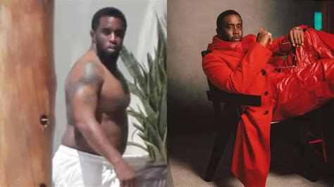 Shirtless Sean Diddy Combs Takes A Smoke Break At Miami Mansion Amid