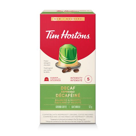 Tim Hortons Coffee | Decaf Espresso Capsules - 10 Count | TimShop