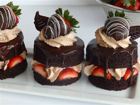 Chocolate Covered Strawberry Shortcakes Devils Food Cake Ganache And